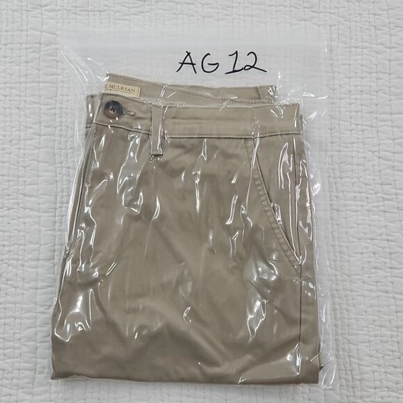 Elliot Mulryan Fine Stretch Chino Pants Men's 32x32 Khaki Straight Leg NWT NEW - Picture 16 of 16